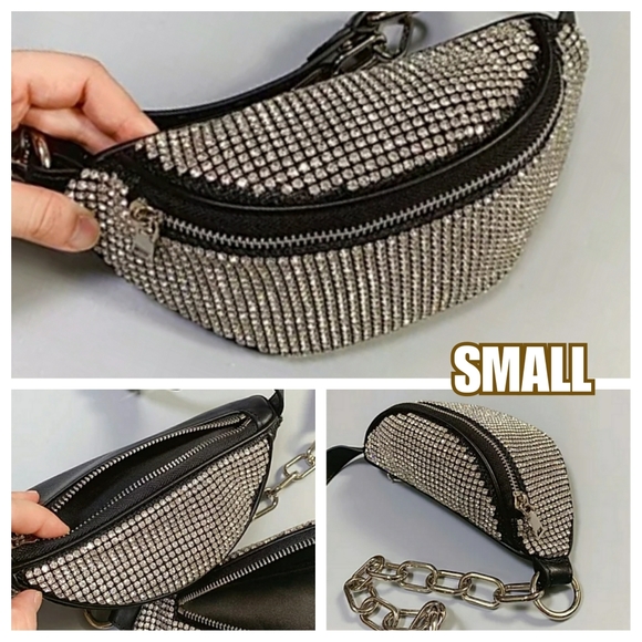 EDGY CHAIN LINK CROSSBODY HANDBAGZ▪︎Slate - Picture 17 of 17